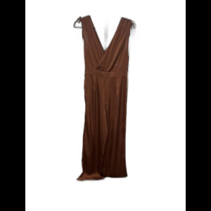 Skies Are Blue Satin Shoulder-Tie Pintuck Jumpsuit – Mauve – XS – NWT